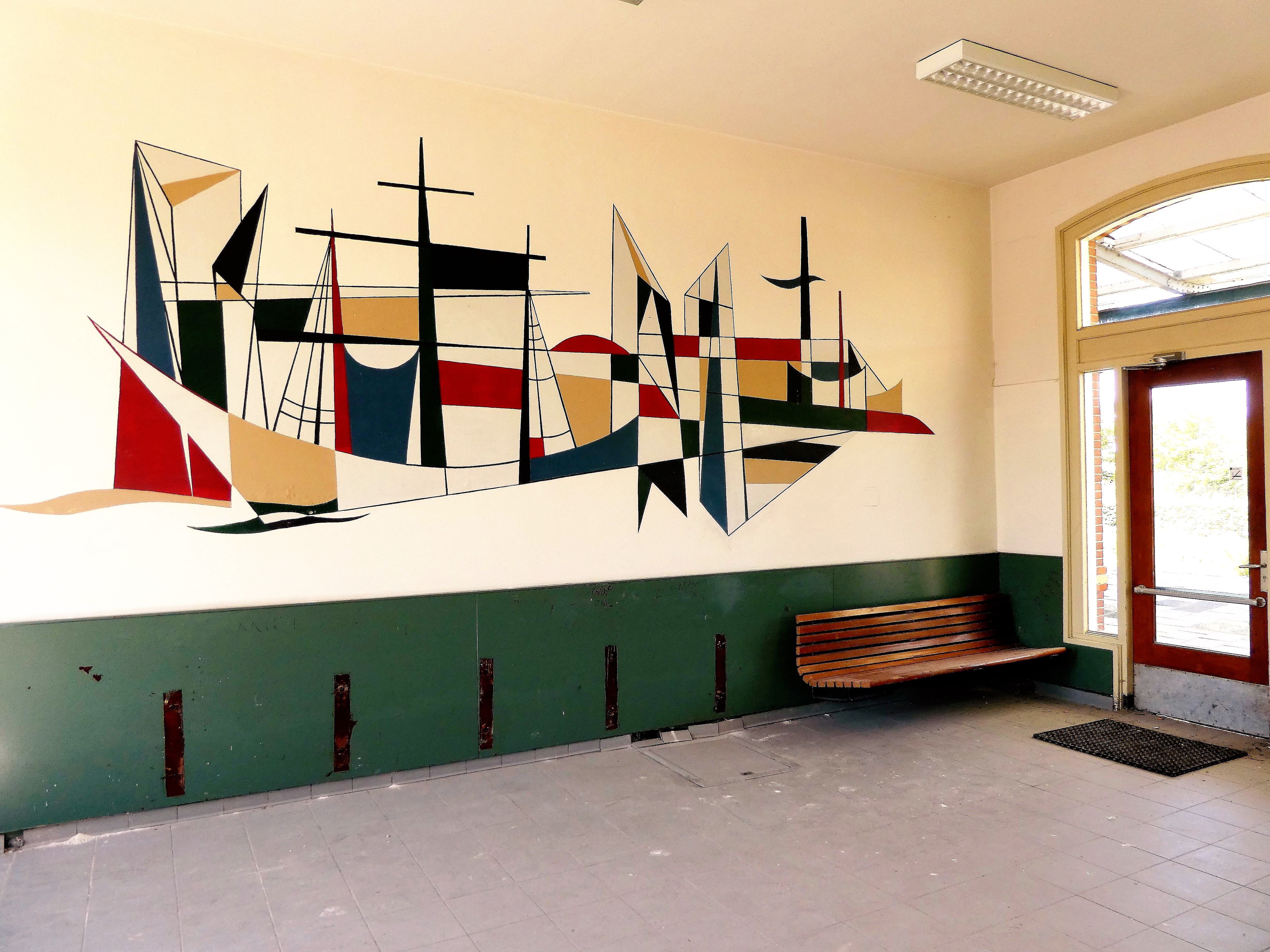 Wandschildering Op Verse Vochtige Kalk