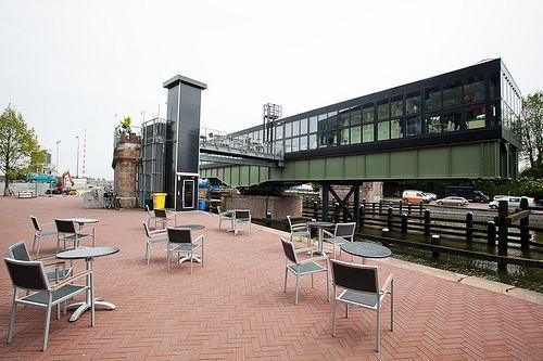 Restaurant Open in de oude spoorburg, Amsterdam