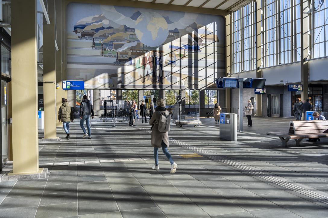 Station Amsterdam Amstel hal 2021. Bron: ProRail